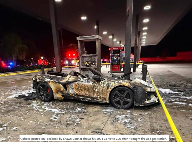 WSJ Chevrolet Corvette Fire 09.14.2025
