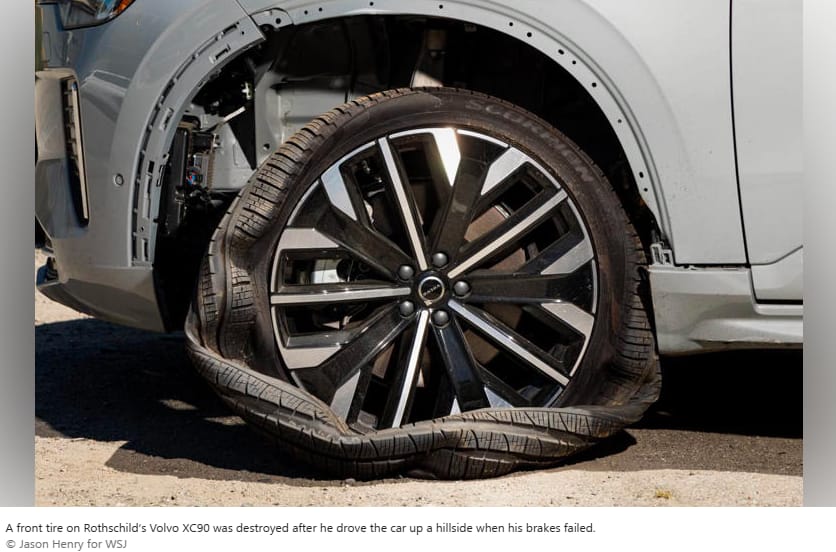 Volvo XC90 Tire Brake Defect WSJ Jason Henry 08.03.2025