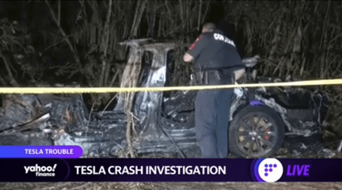 Tesla Crash Fire April 2021 Yahoo Finance