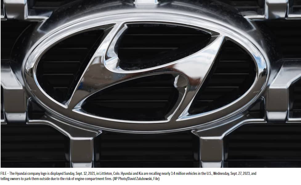 Hyundai logo AP David Zalubowski
