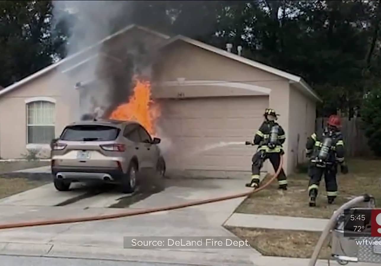 Car Fire in Driveway After Recall WFTV 12.14.2023