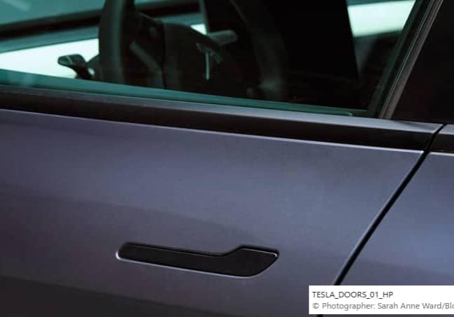 Tesla Door Sarah Anne Ward Bloomberg 09.16.2025