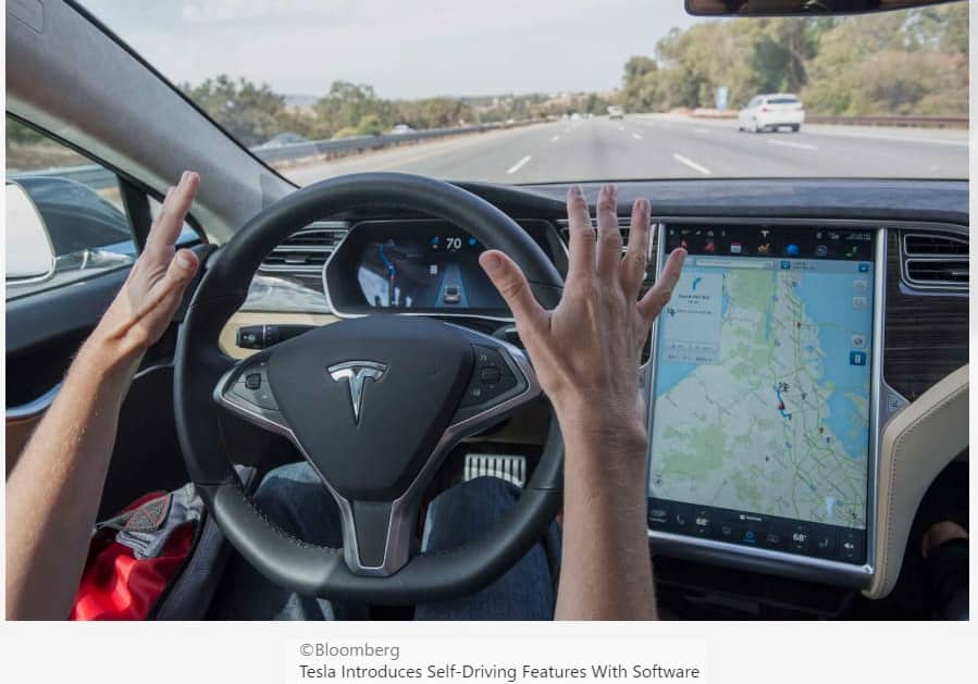 Tesla Introduces Self-Driving Feature w Software Upgrade CR Bloomberg